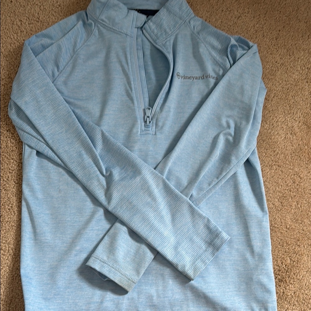 Vineyard Vines Light Blue Quarter-Zip Pullover